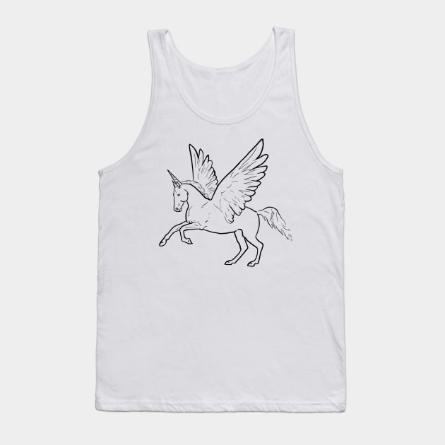 Unicorn + Pegasus = Alicorn! Tank Top by Elizabeths-Arts